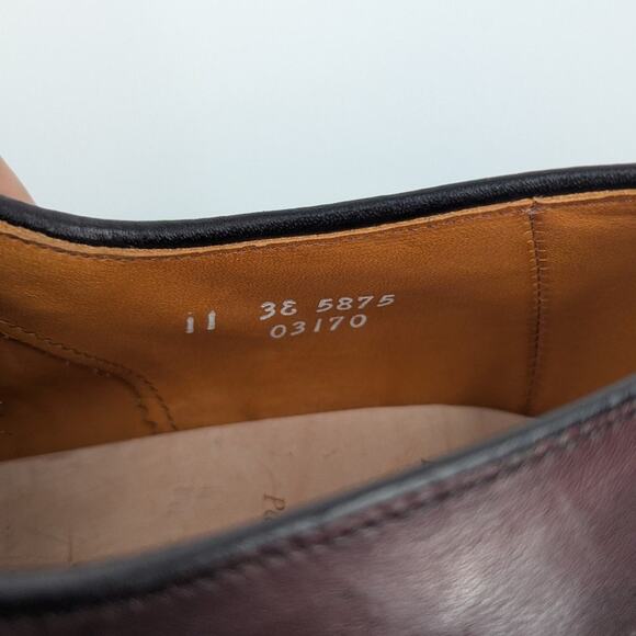 Allen Edmonds Park Avenue Burgundy Cap Toe Oxford Men’s 11 Made in USA - Picture 9 of 11